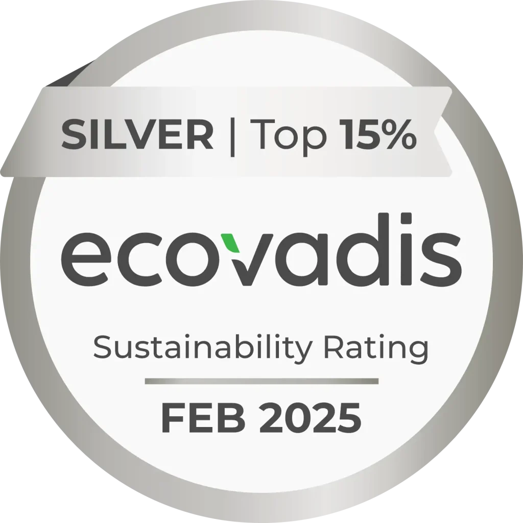 ecovadis silber, Top 15% Susteinability Rating, Februar 2025