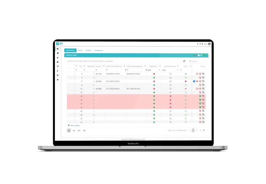 Lagerverwaltungssoftware autfactory Darstellung der autfactory Lagerverwaltungssoftware von AUTFORCE – automatisierte Bestandsverwaltung und nahtlose Integration in bestehende Systeme.